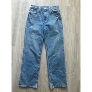 Hudson Jeans Noa High Rise Wide Leg Crop Jeans Womens Size 25 Distressed